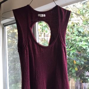 Red xs silence + noise dress with keyhole back